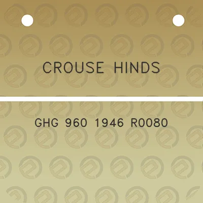 crouse-hinds-ghg-960-1946-r0080