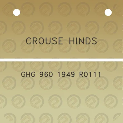 crouse-hinds-ghg-960-1949-r0111