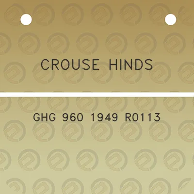 crouse-hinds-ghg-960-1949-r0113