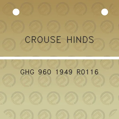 crouse-hinds-ghg-960-1949-r0116