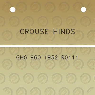 crouse-hinds-ghg-960-1952-r0111