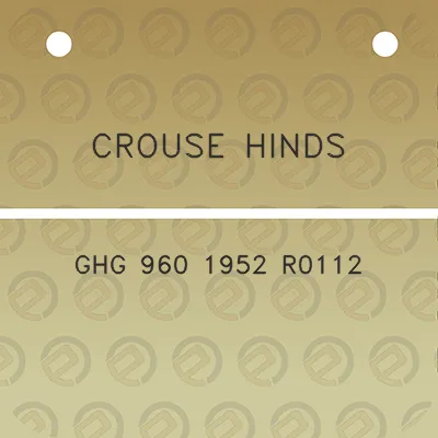 crouse-hinds-ghg-960-1952-r0112