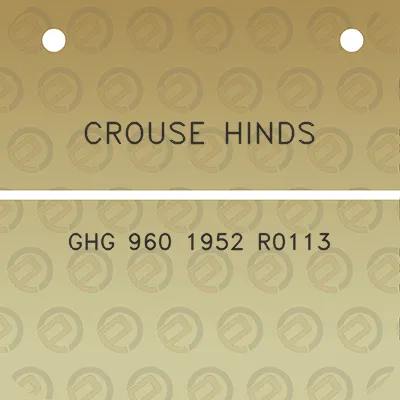 crouse-hinds-ghg-960-1952-r0113