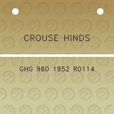 crouse-hinds-ghg-960-1952-r0114