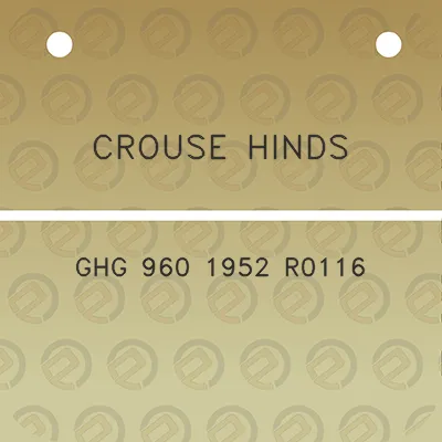 crouse-hinds-ghg-960-1952-r0116