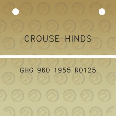 crouse-hinds-ghg-960-1955-r0125