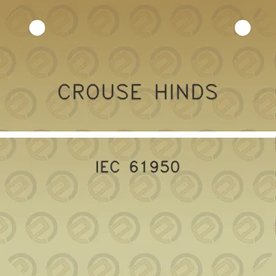 crouse-hinds-iec-61950