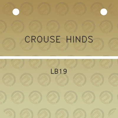 crouse-hinds-lb19