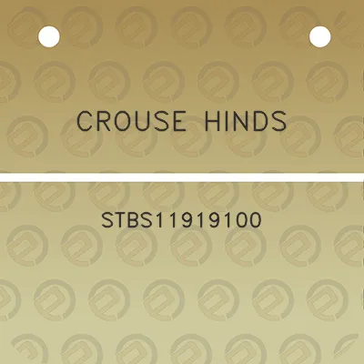 crouse-hinds-stbs11919100