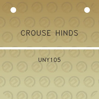 crouse-hinds-uny105