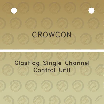 crowcon-glasflag-single-channel-control-unit