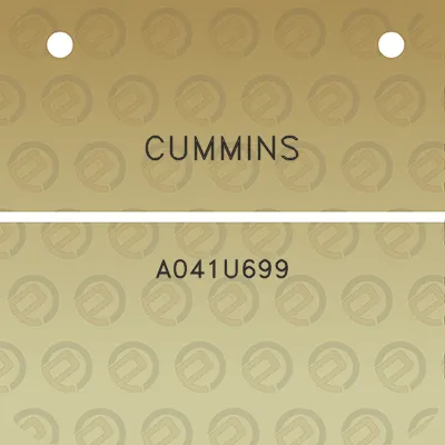 cummins-a041u699