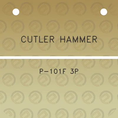 cutler-hammer-p-101f-3p