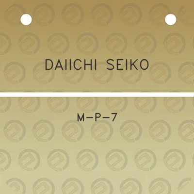 daiichi-seiko-m-p-7