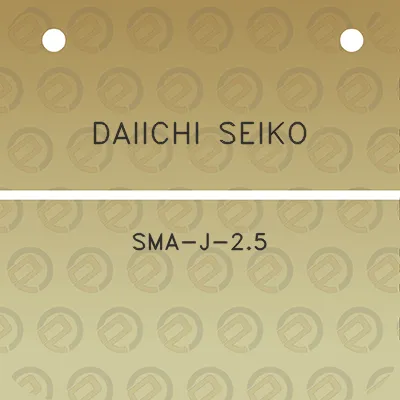 daiichi-seiko-sma-j-25