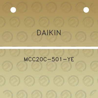 daikin-mcc20c-501-ye