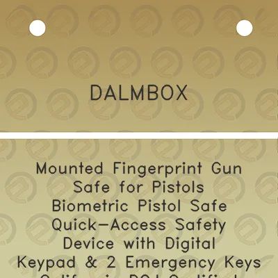 dalmbox-mounted-fingerprint-gun-safe-for-pistols-biometric-pistol-safe-quick-access-safety-device-with-digital-keypad-2-emergency-keys-california-doj-certified-handgun-safe