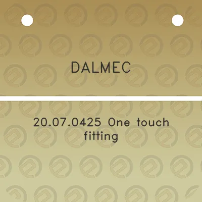 dalmec-20070425-one-touch-fitting