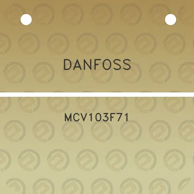 danfoss-mcv103f71