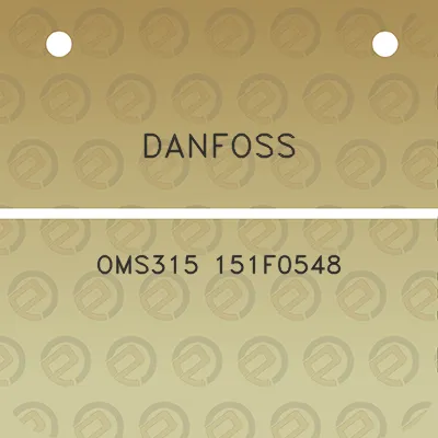 danfoss-oms315-151f0548