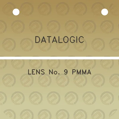 datalogic-lens-no-9-pmma