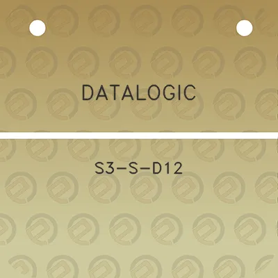 datalogic-s3-s-d12