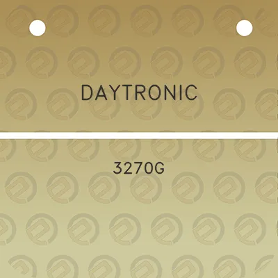 daytronic-3270g