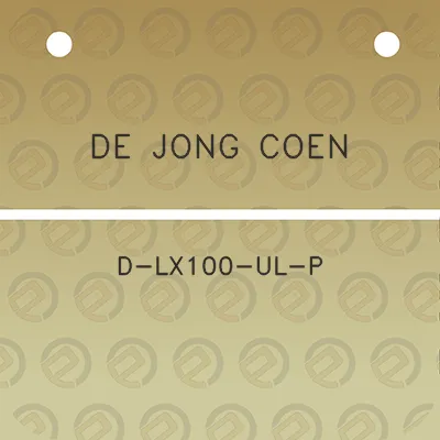 de-jong-coen-d-lx100-ul-p