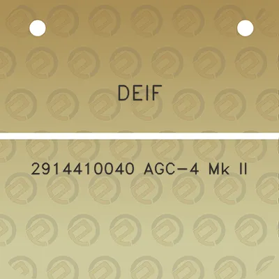 deif-2914410040-agc-4-mk-ii