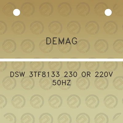 demag-dsw-3tf8133-230-or-220v-50hz