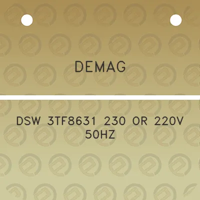 demag-dsw-3tf8631-230-or-220v-50hz