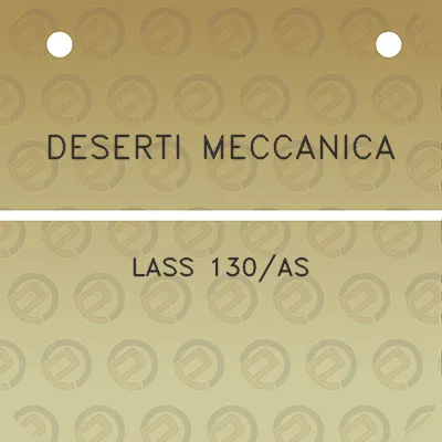 deserti-meccanica-lass-130as