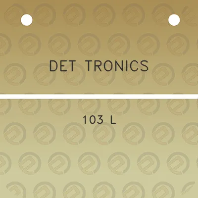 det-tronics-103-l