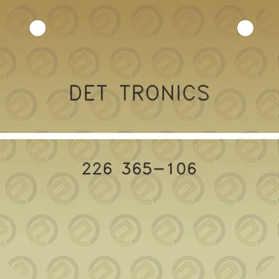 det-tronics-226-365-106