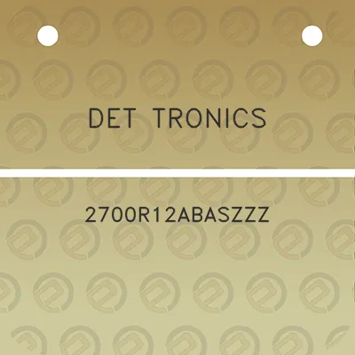 det-tronics-2700r12abaszzz