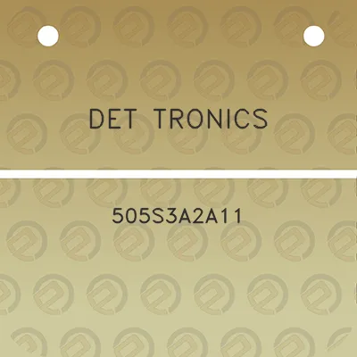 det-tronics-505s3a2a11