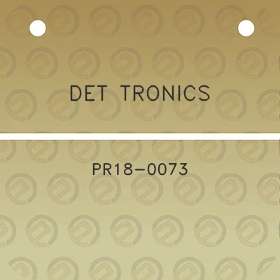 det-tronics-pr18-0073