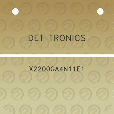 det-tronics-x2200ga4n11e1