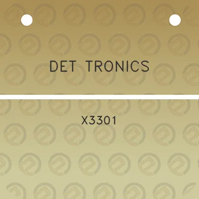 det-tronics-x3301