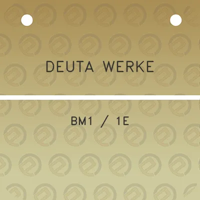 deuta-werke-bm1-1e