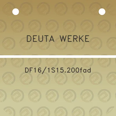 deuta-werke-df161s15200fad