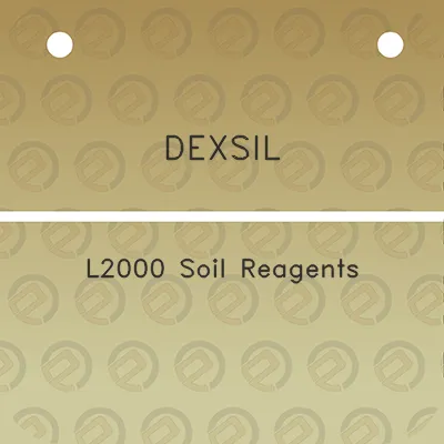 dexsil-l2000-soil-reagents