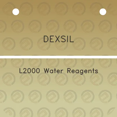 dexsil-l2000-water-reagents