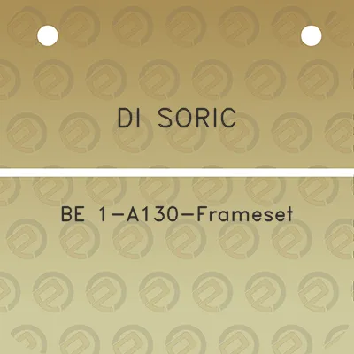 di-soric-be-1-a130-frameset