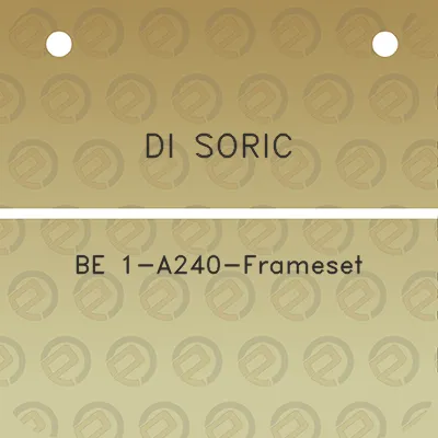 di-soric-be-1-a240-frameset