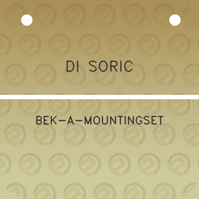 di-soric-bek-a-mountingset