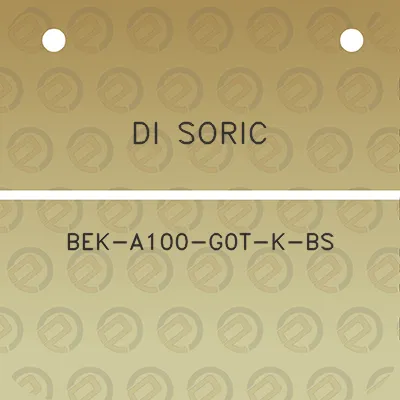 di-soric-bek-a100-g0t-k-bs