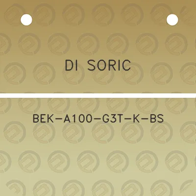 di-soric-bek-a100-g3t-k-bs