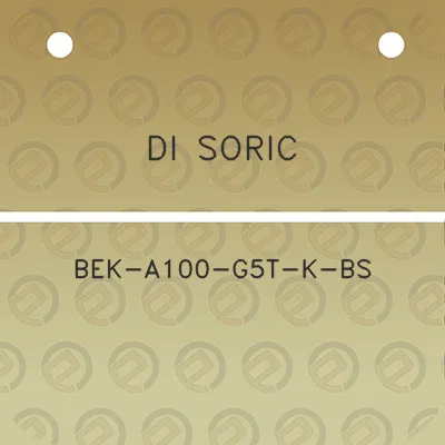 di-soric-bek-a100-g5t-k-bs