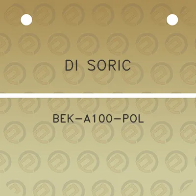 di-soric-bek-a100-pol